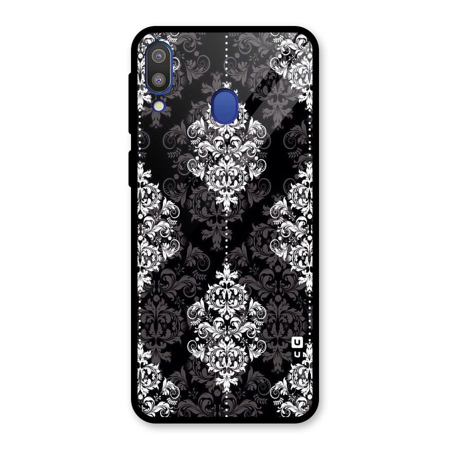 Beautiful Grey Pattern Glass Back Case for Galaxy M20