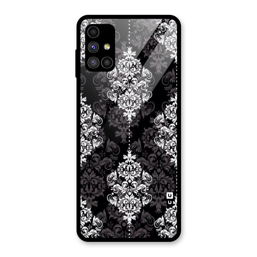 Beautiful Grey Pattern Glass Back Case for Galaxy M51