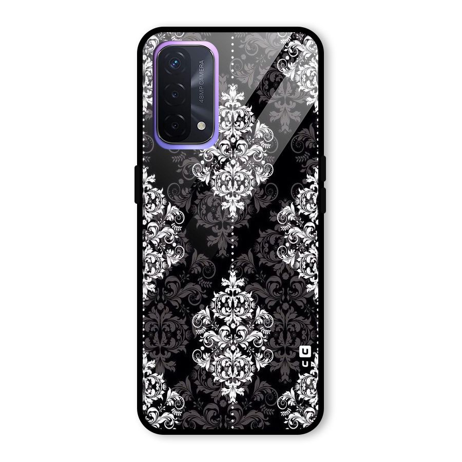 Beautiful Grey Pattern Glass Back Case for Oppo A74 5G