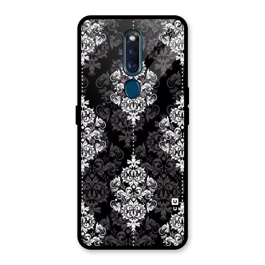 Beautiful Grey Pattern Glass Back Case for Oppo F11 Pro
