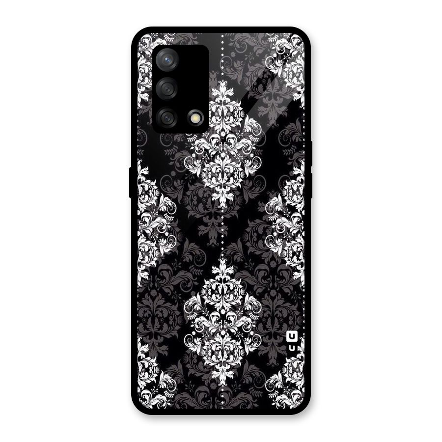 Beautiful Grey Pattern Glass Back Case for Oppo F19