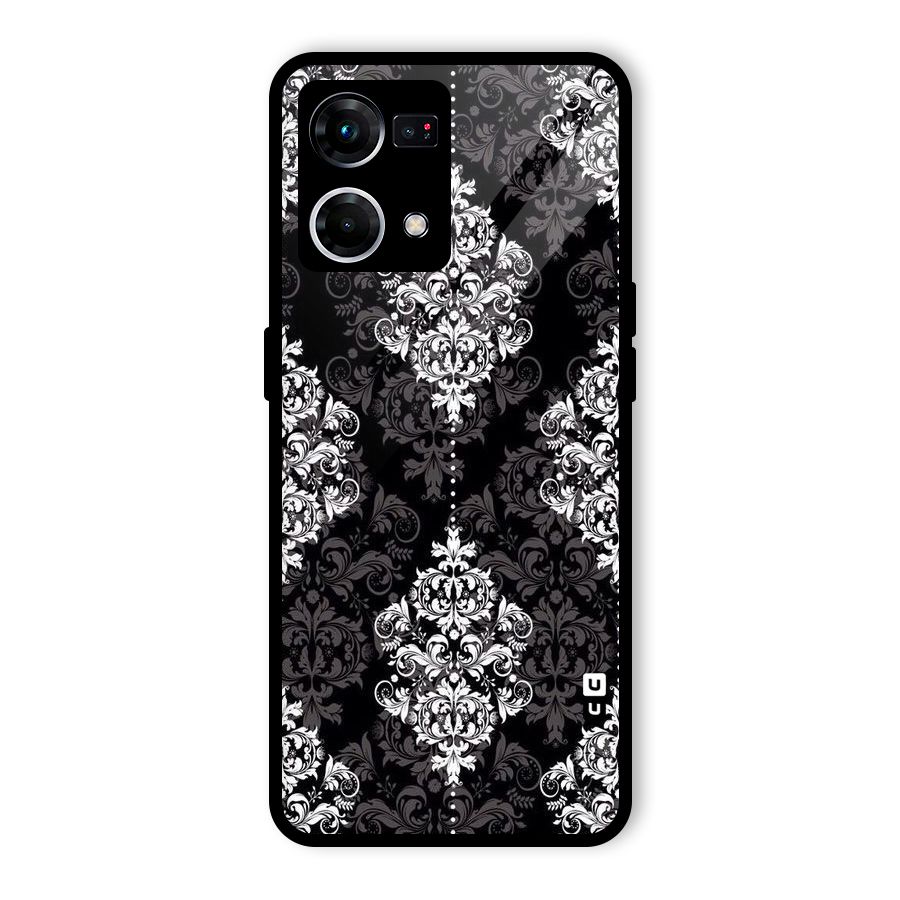Beautiful Grey Pattern Glass Back Case for Oppo F21 Pro 5G