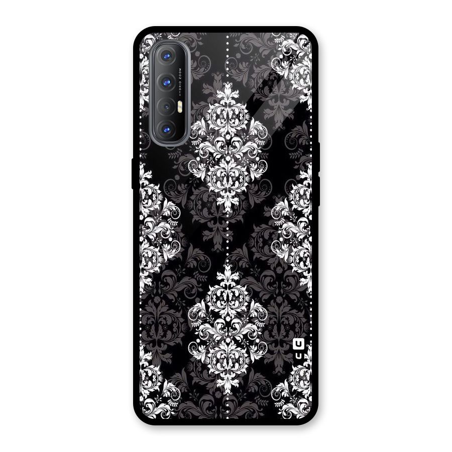 Beautiful Grey Pattern Glass Back Case for Oppo Reno3 Pro