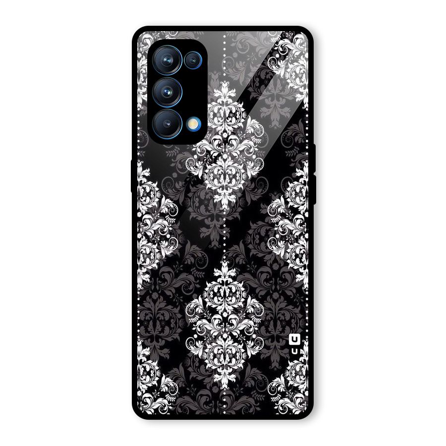 Beautiful Grey Pattern Glass Back Case for Oppo Reno5 Pro 5G