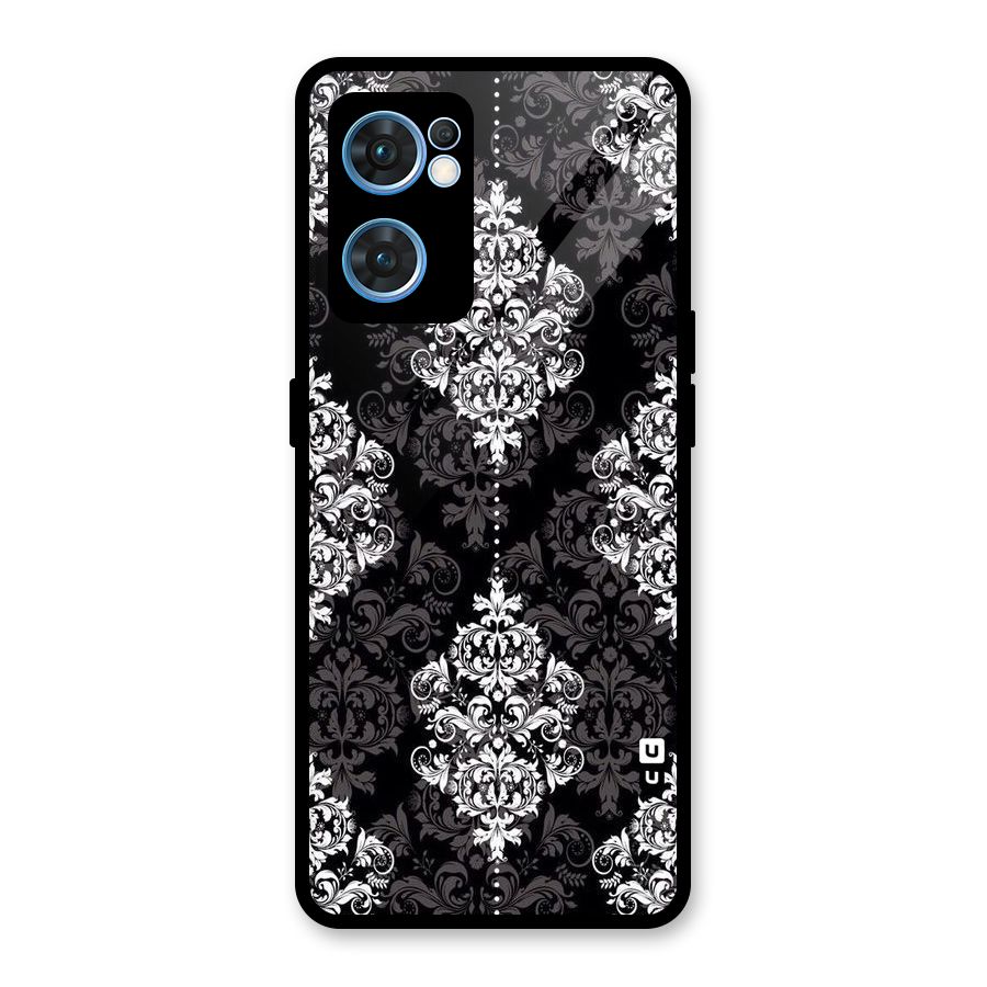 Beautiful Grey Pattern Glass Back Case for Oppo Reno7 5G