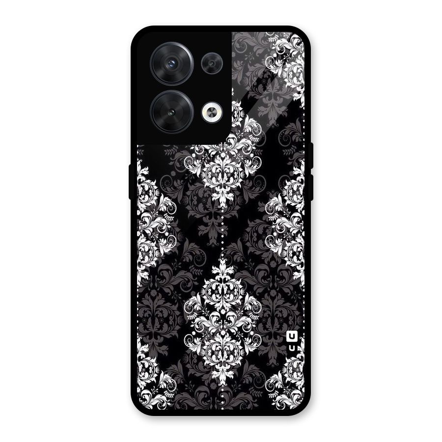 Beautiful Grey Pattern Glass Back Case for Oppo Reno8 5G