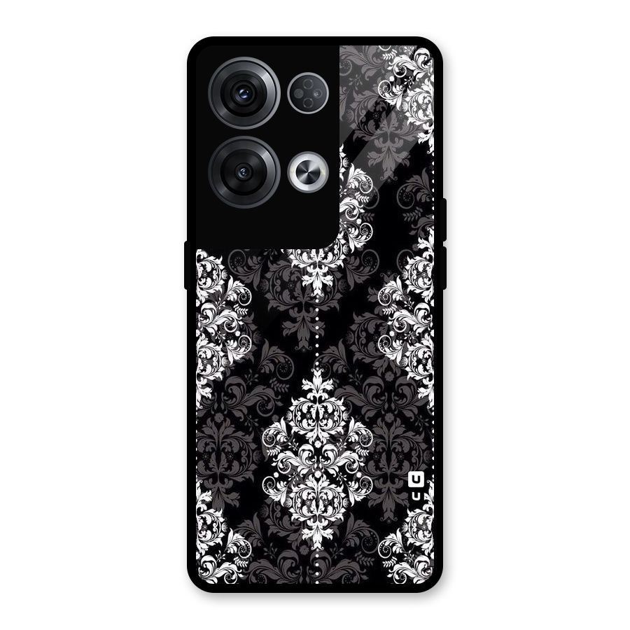 Beautiful Grey Pattern Glass Back Case for Oppo Reno8 Pro 5G