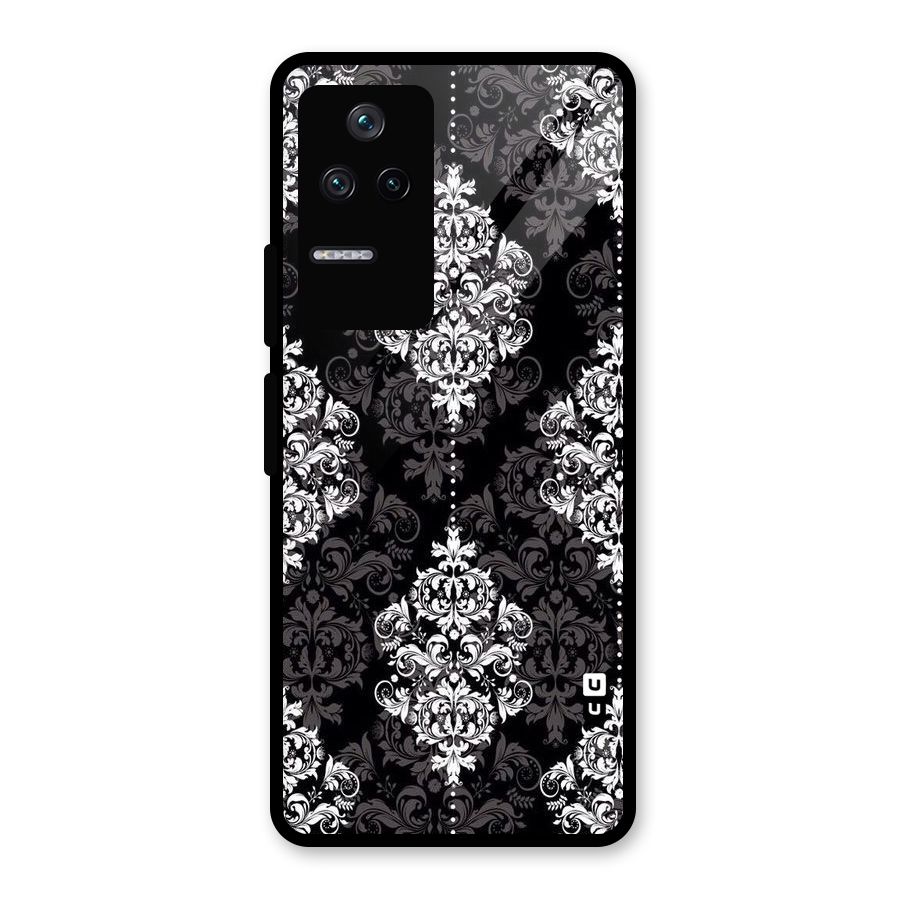Beautiful Grey Pattern Glass Back Case for Poco F4 5G