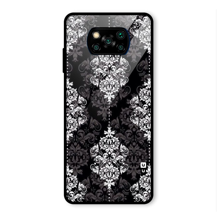 Beautiful Grey Pattern Glass Back Case for Poco X3 Pro
