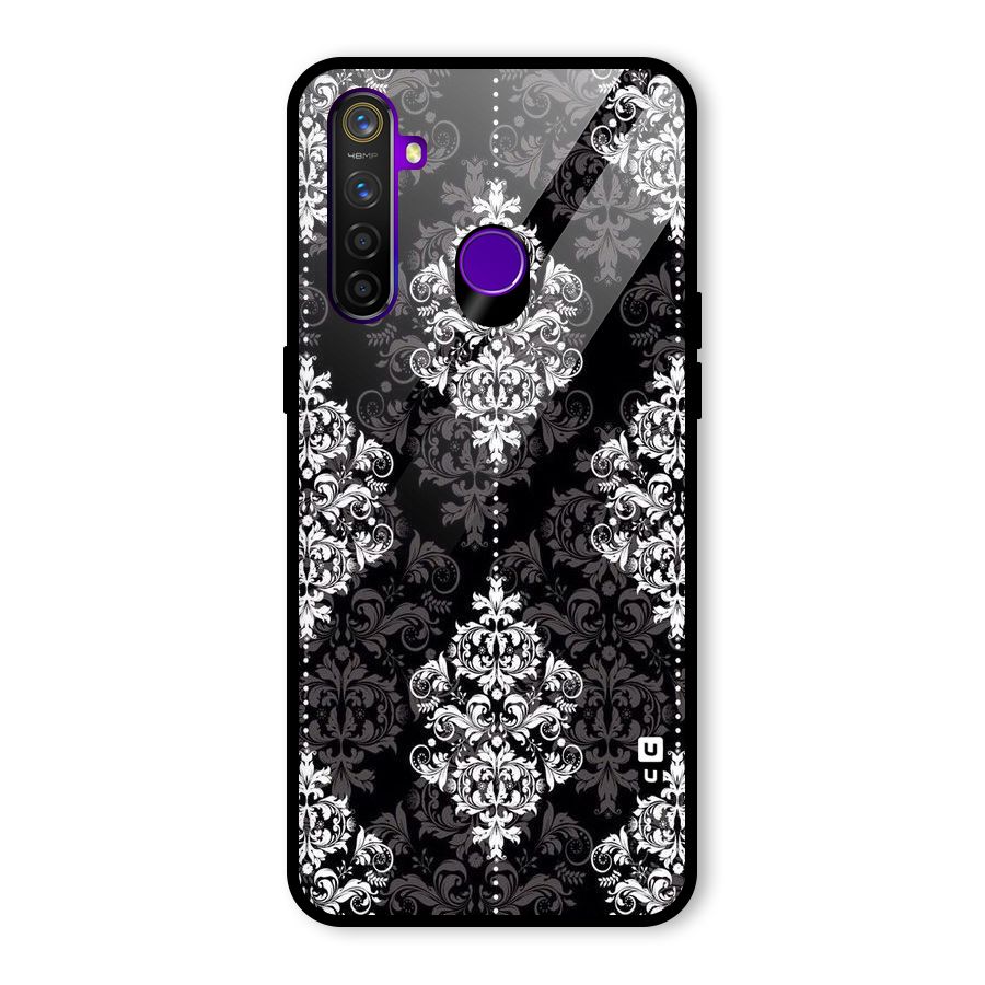 Beautiful Grey Pattern Glass Back Case for Realme 5 Pro