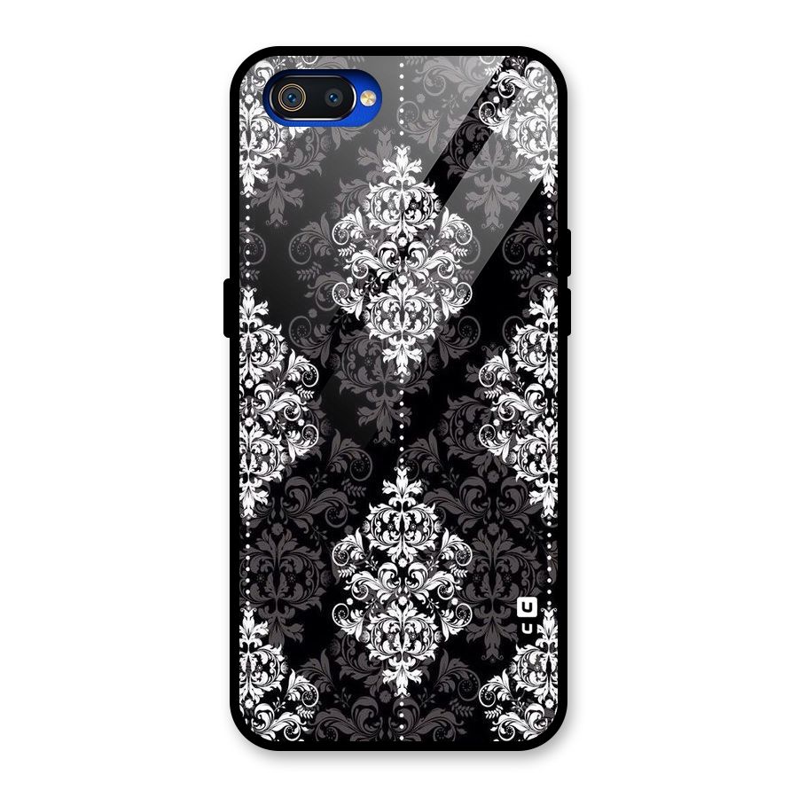 Beautiful Grey Pattern Glass Back Case for Realme C2