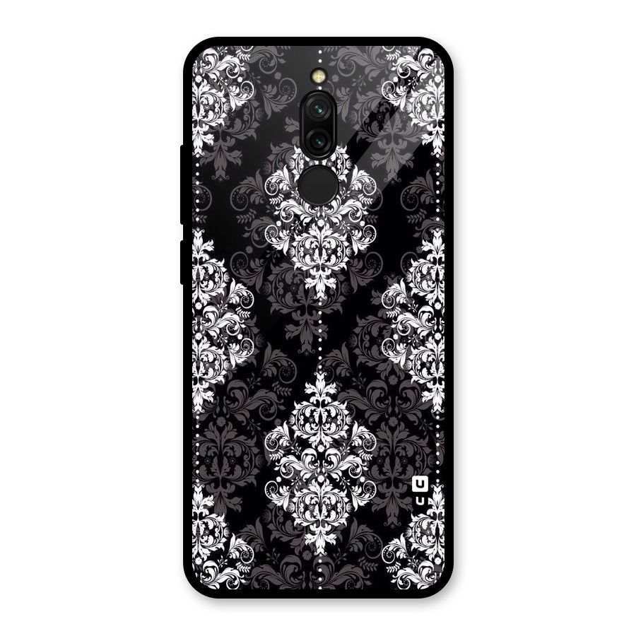 Beautiful Grey Pattern Glass Back Case for Redmi 8