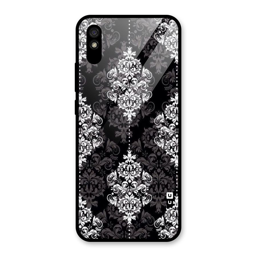 Beautiful Grey Pattern Glass Back Case for Redmi 9A