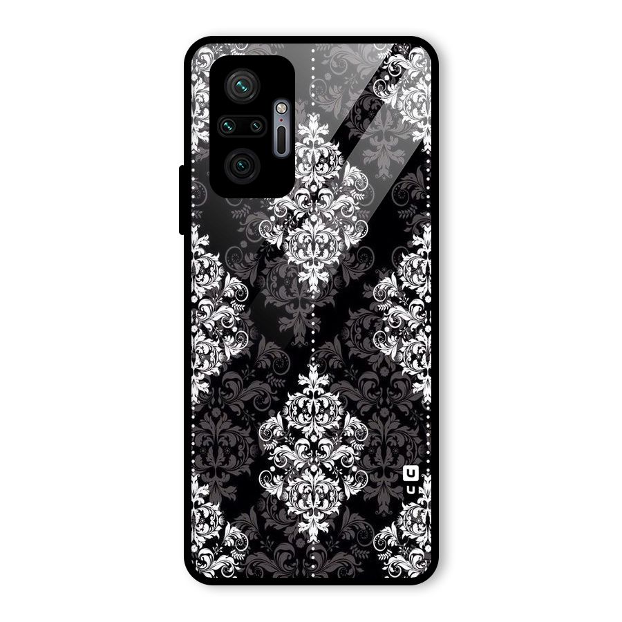 Beautiful Grey Pattern Glass Back Case for Redmi Note 10 Pro Max