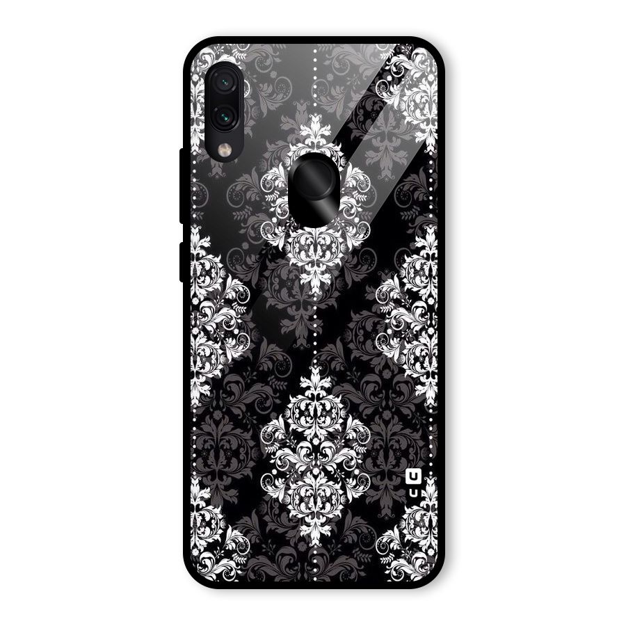 Beautiful Grey Pattern Glass Back Case for Redmi Note 7 Pro