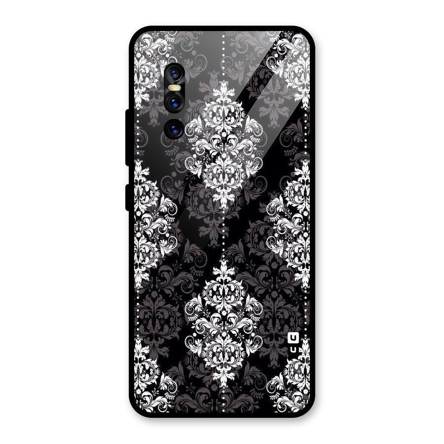 Beautiful Grey Pattern Glass Back Case for Vivo V15 Pro