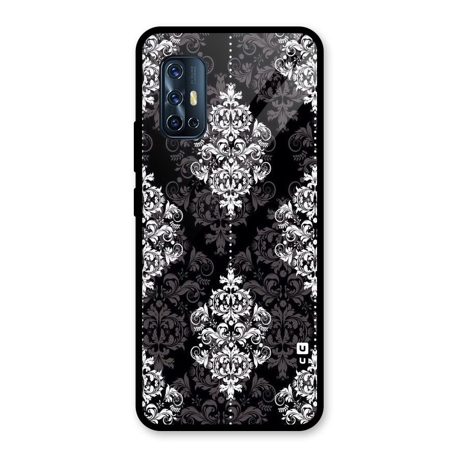 Beautiful Grey Pattern Glass Back Case for Vivo V17