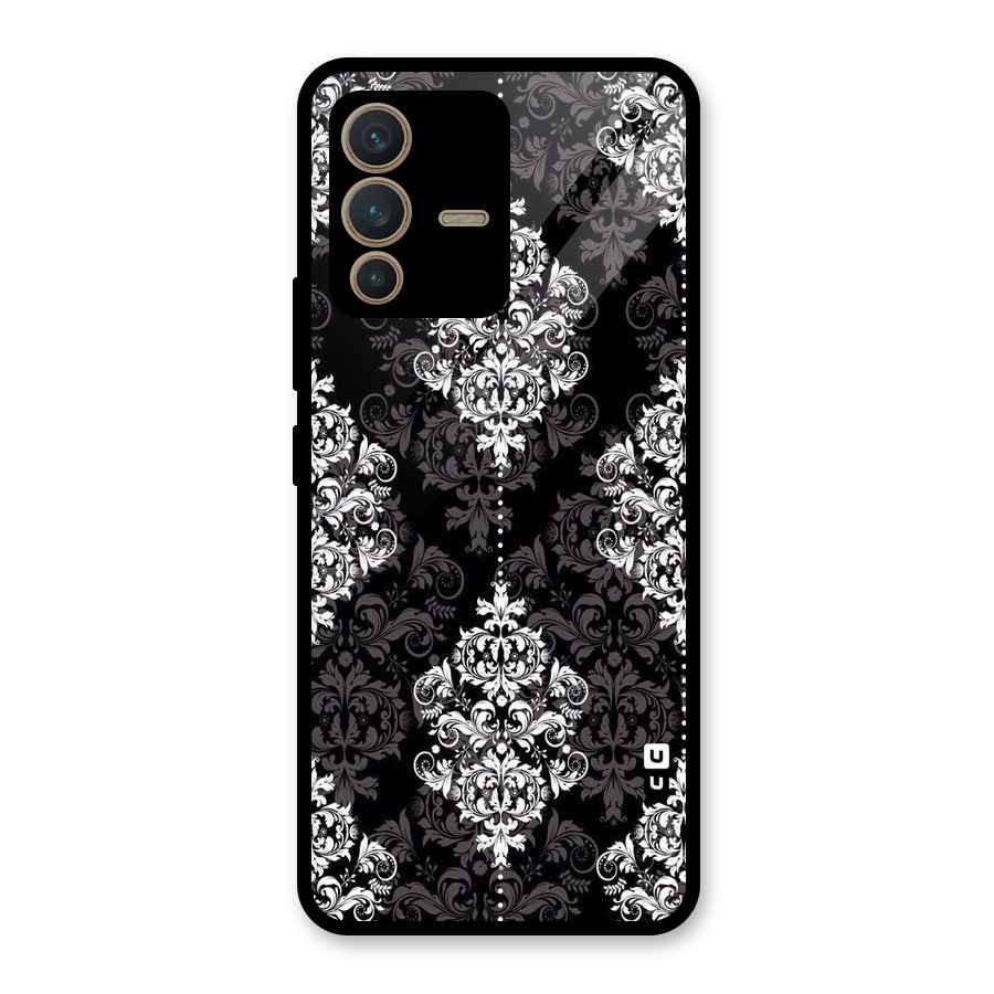Beautiful Grey Pattern Glass Back Case for Vivo V23 5G