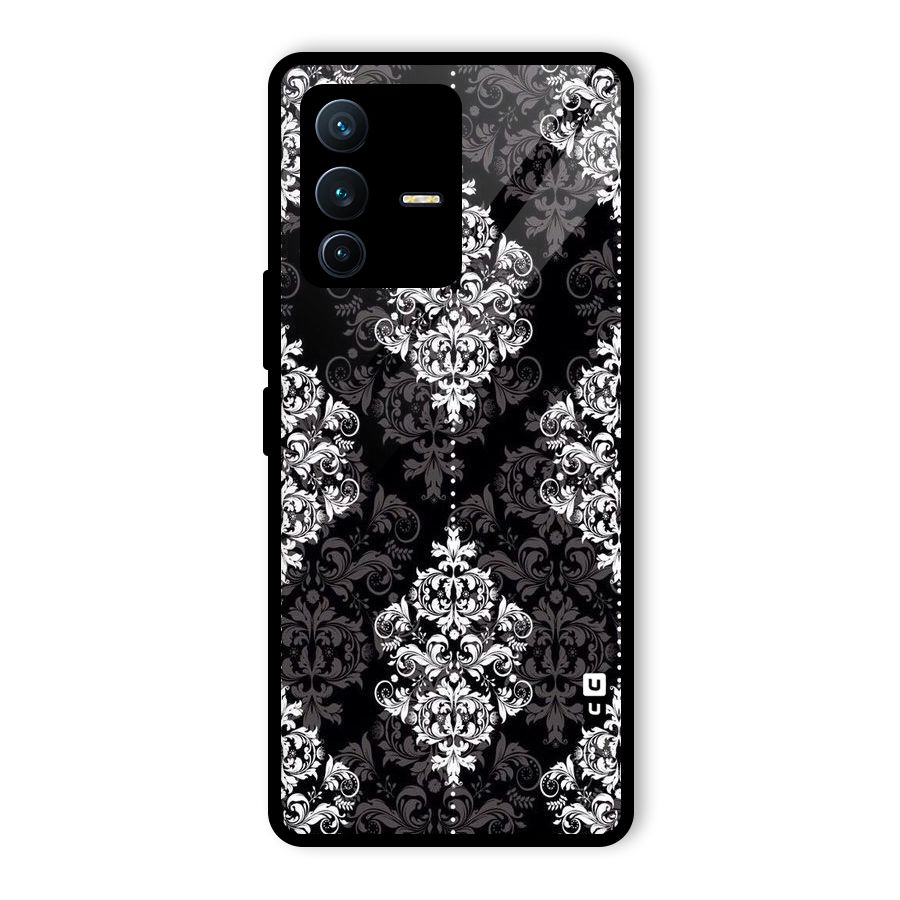 Beautiful Grey Pattern Glass Back Case for Vivo V23 Pro