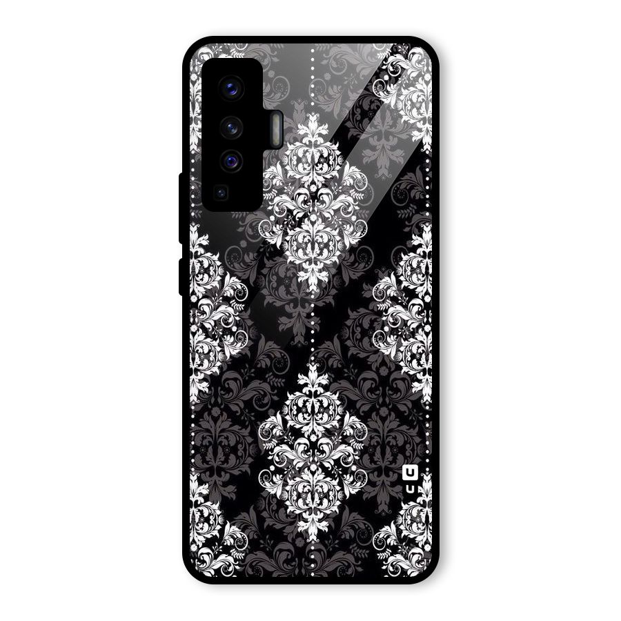 Beautiful Grey Pattern Glass Back Case for Vivo X50