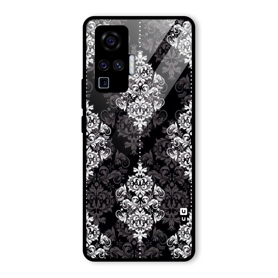 Beautiful Grey Pattern Glass Back Case for Vivo X50 Pro