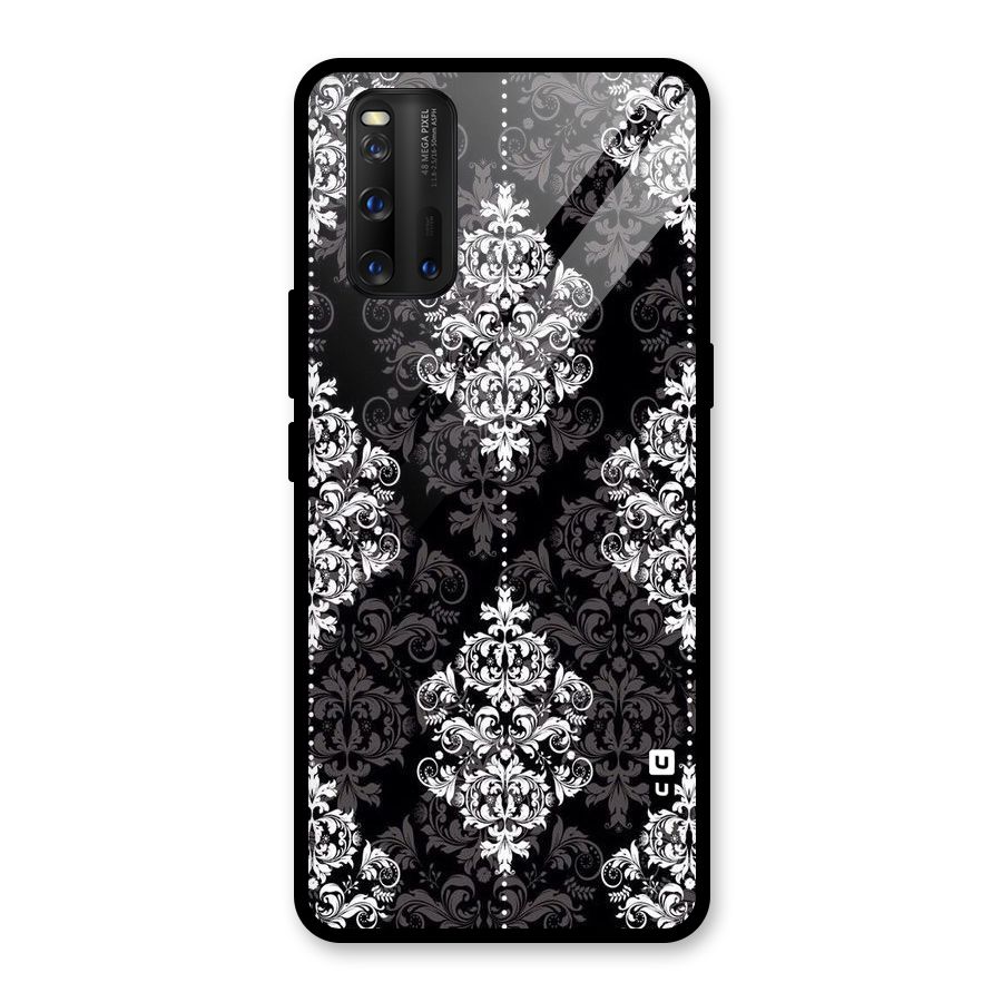 Beautiful Grey Pattern Glass Back Case for Vivo iQOO 3