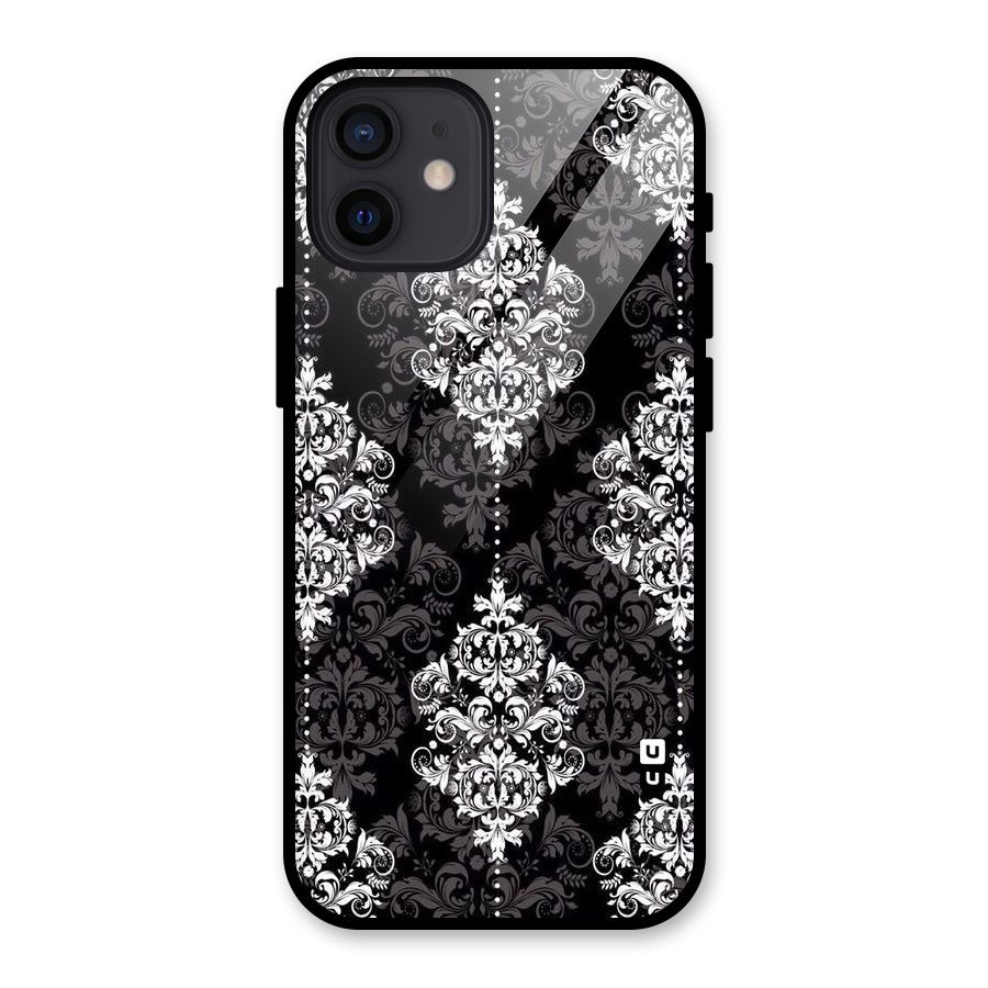 Beautiful Grey Pattern Glass Back Case for iPhone 12