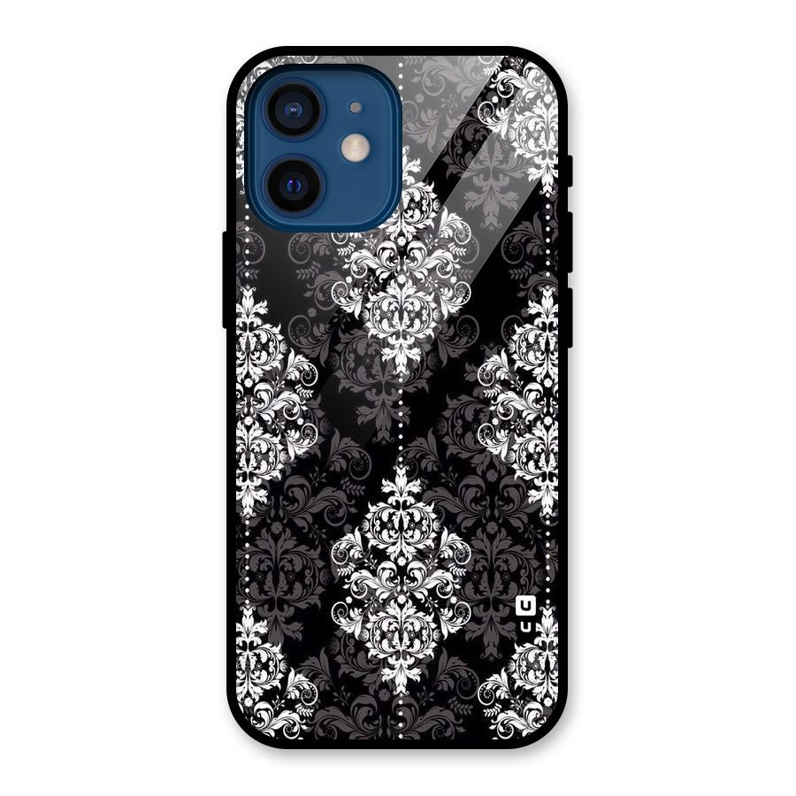 Beautiful Grey Pattern Glass Back Case for iPhone 12 Mini