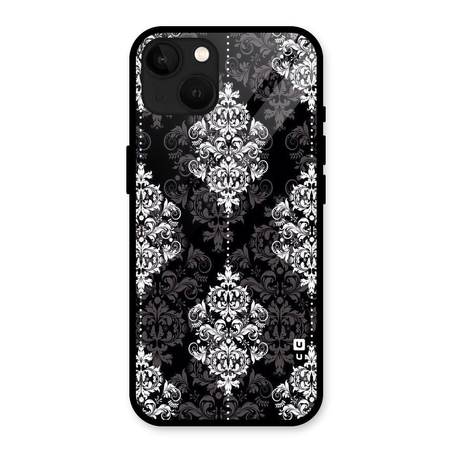 Beautiful Grey Pattern Glass Back Case for iPhone 13