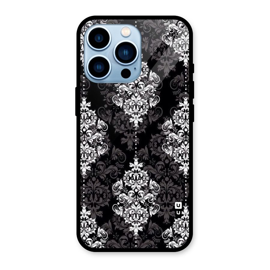 Beautiful Grey Pattern Glass Back Case for iPhone 13 Pro