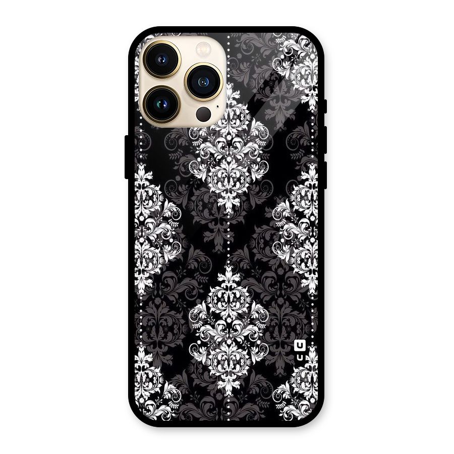 Beautiful Grey Pattern Glass Back Case for iPhone 13 Pro Max