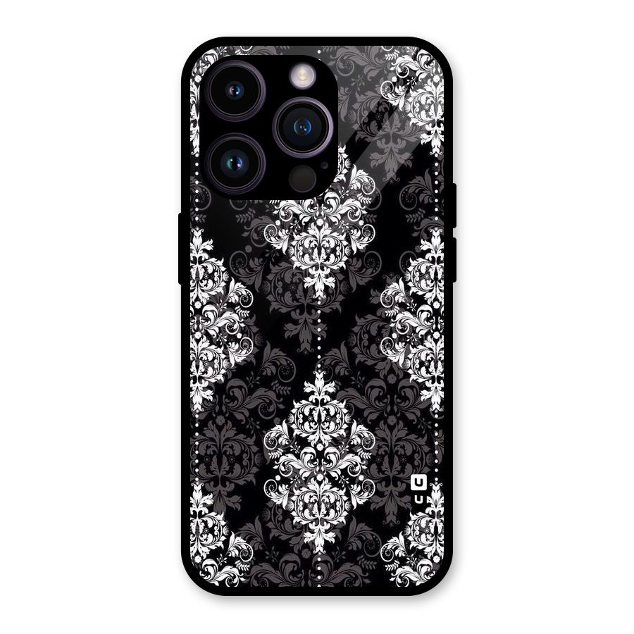 Beautiful Grey Pattern Glass Back Case for iPhone 14 Pro