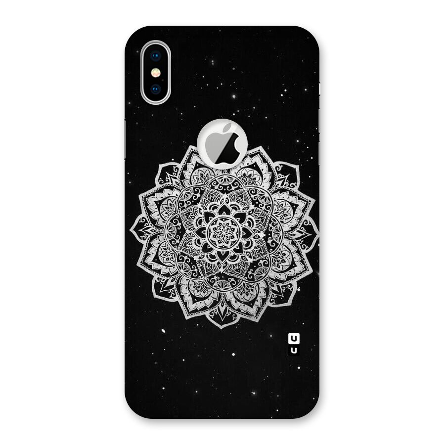 Beautiful Mandala Design Back Case for iPhone X Logo Cut