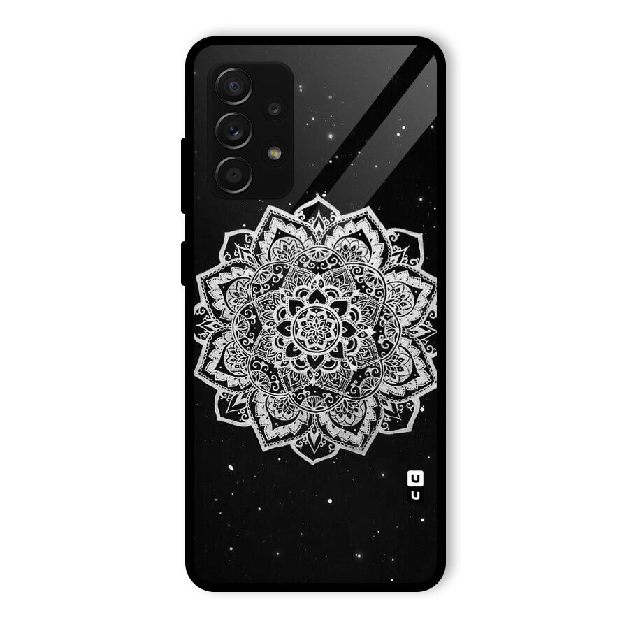 Beautiful Mandala Design Glass Back Case for Galaxy A53 5G