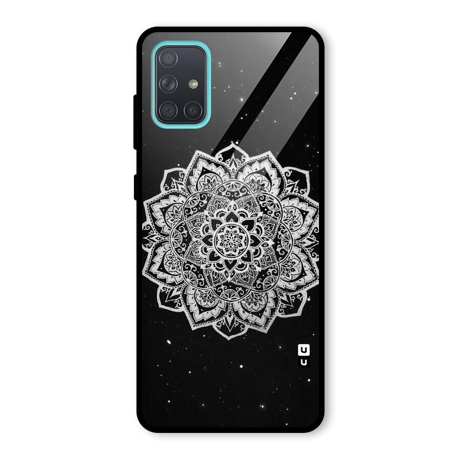 Beautiful Mandala Design Glass Back Case for Galaxy A71