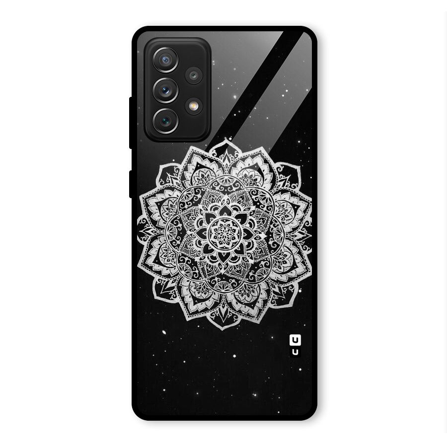 Beautiful Mandala Design Glass Back Case for Galaxy A72