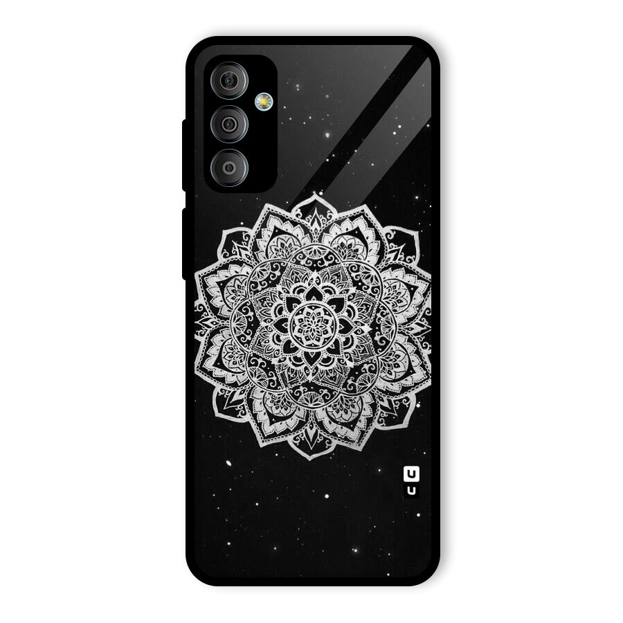 Beautiful Mandala Design Glass Back Case for Galaxy F23