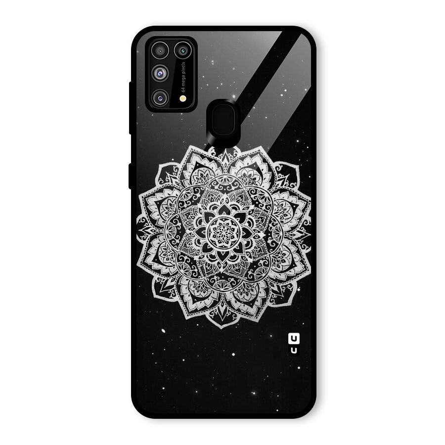 Beautiful Mandala Design Glass Back Case for Galaxy F41