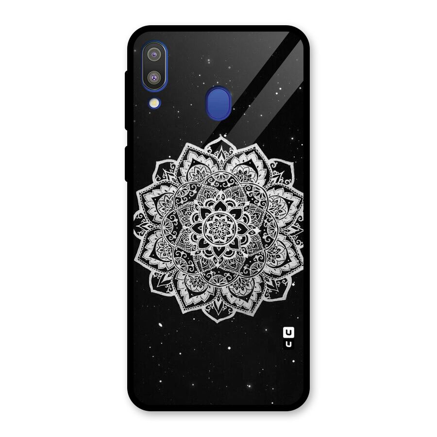 Beautiful Mandala Design Glass Back Case for Galaxy M20