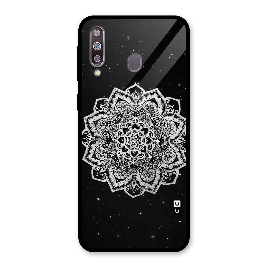 Beautiful Mandala Design Glass Back Case for Galaxy M30