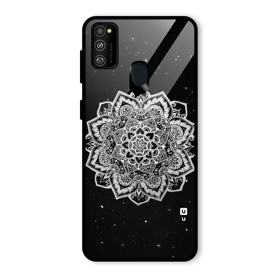 Beautiful Mandala Design Glass Back Case for Galaxy M30s