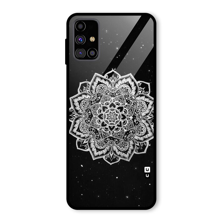 Beautiful Mandala Design Glass Back Case for Galaxy M31s