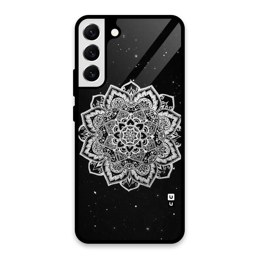 Beautiful Mandala Design Glass Back Case for Galaxy S22 Plus 5G
