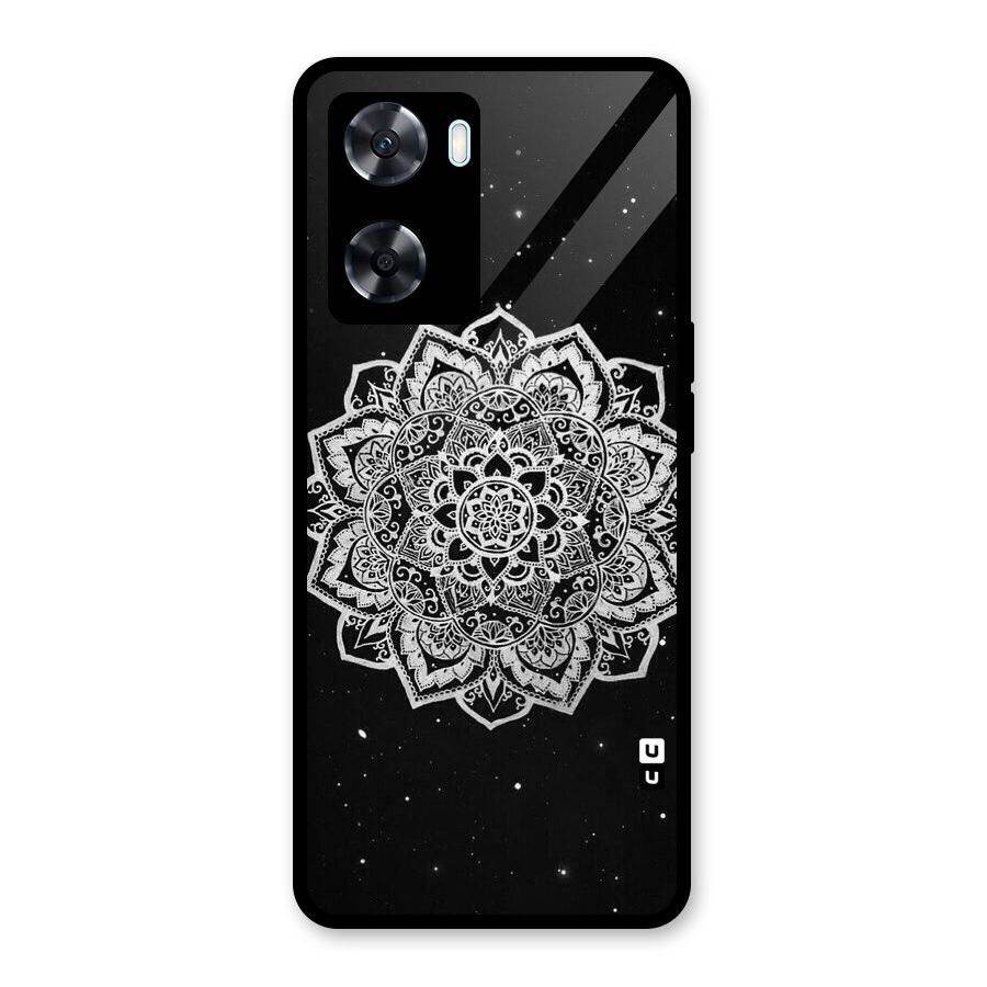 Beautiful Mandala Design Glass Back Case for Oppo A77