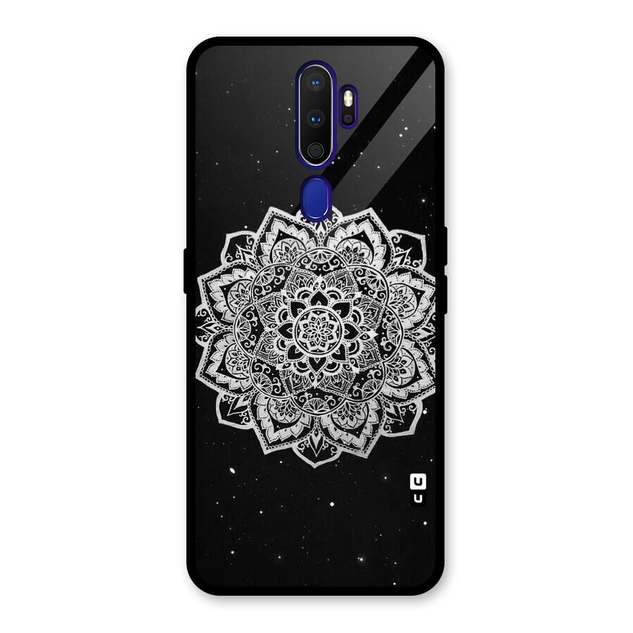 Beautiful Mandala Design Glass Back Case for Oppo A9 (2020)