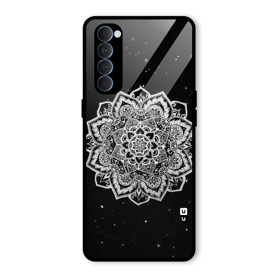 Beautiful Mandala Design Glass Back Case for Oppo Reno4 Pro