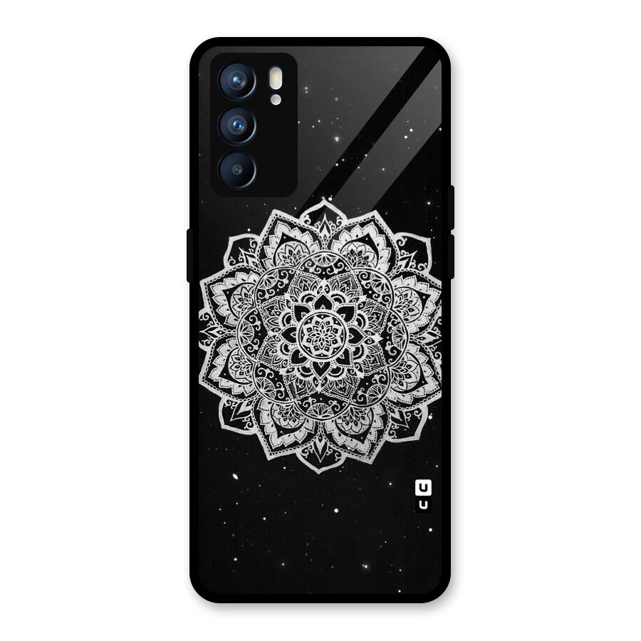 Beautiful Mandala Design Glass Back Case for Oppo Reno6 5G