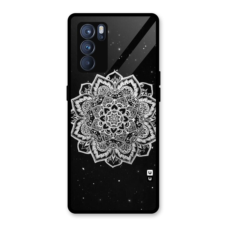Beautiful Mandala Design Glass Back Case for Oppo Reno6 Pro 5G