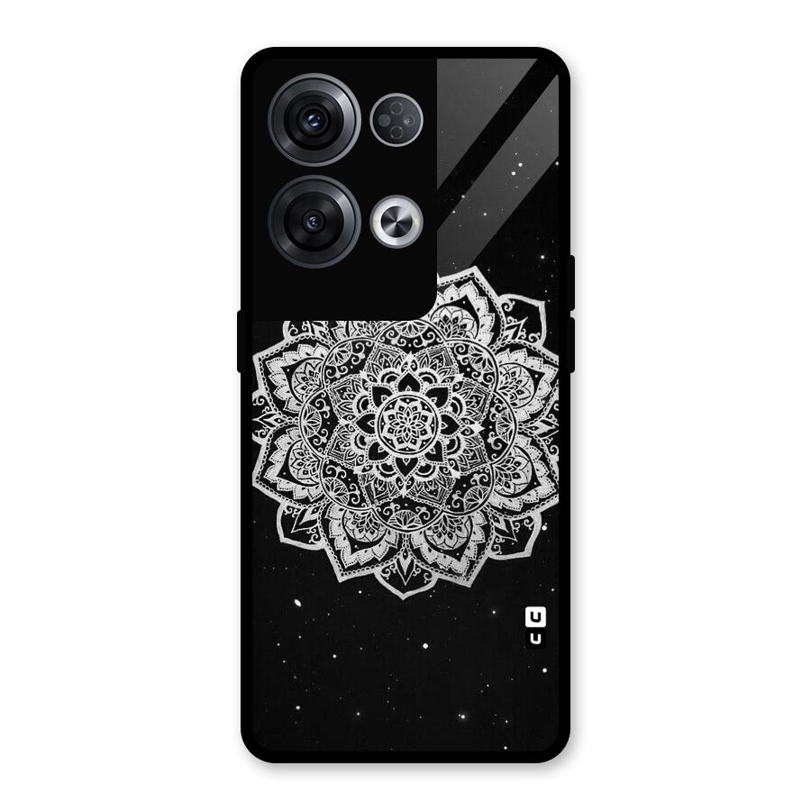 Beautiful Mandala Design Glass Back Case for Oppo Reno8 Pro 5G