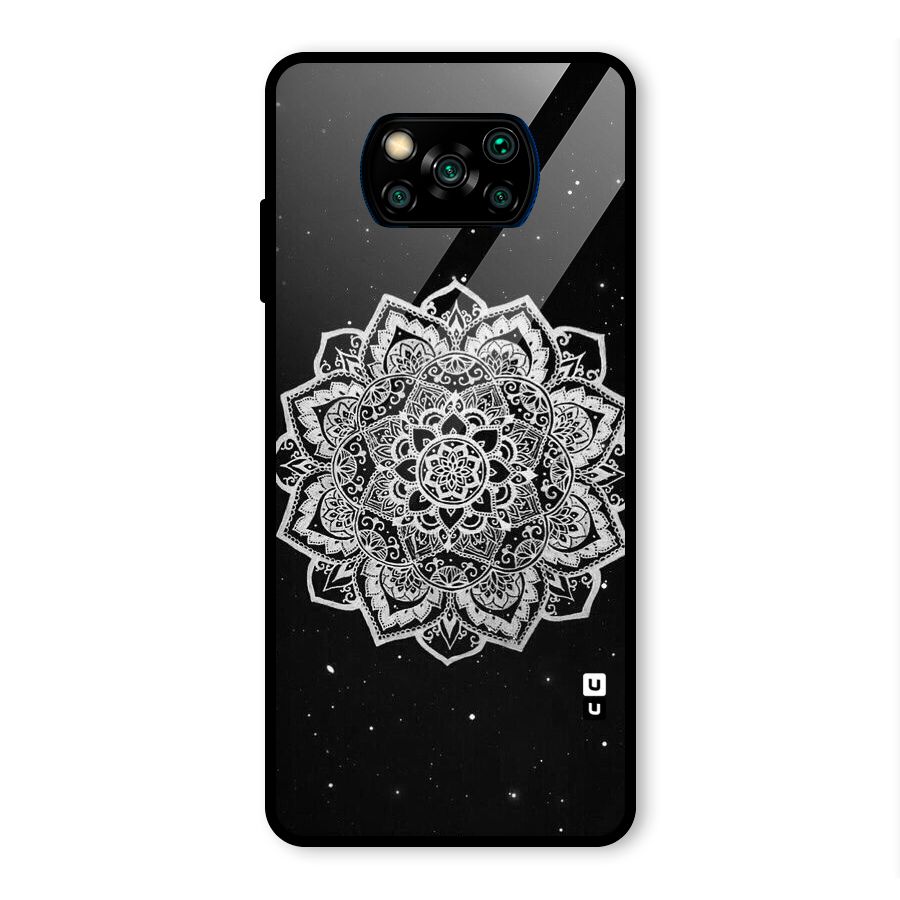 Beautiful Mandala Design Glass Back Case for Poco X3 Pro